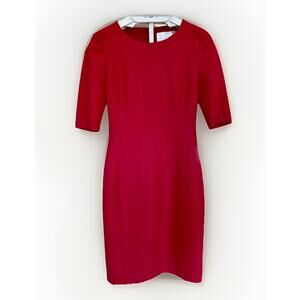 Hugo Boss Women's Maroon Wool Blend Fitted Dress US 2 EUC